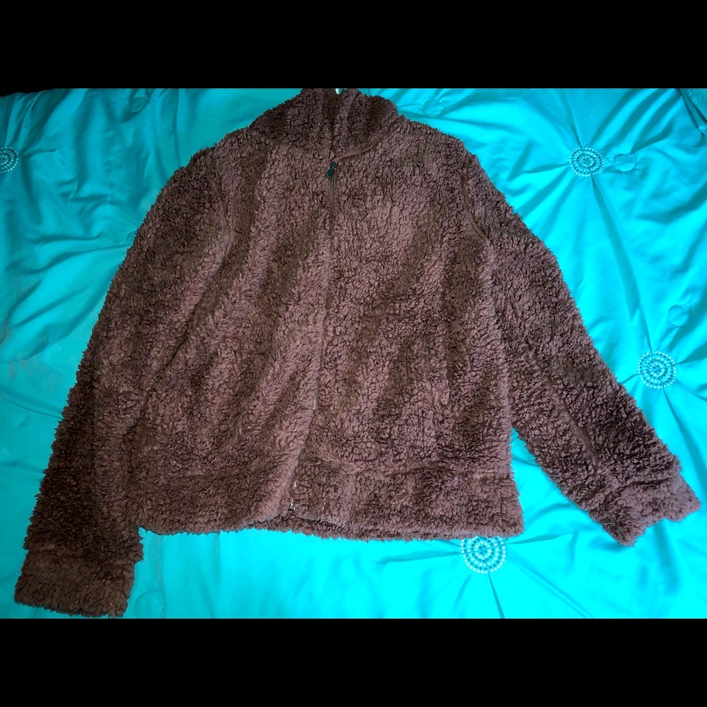 Shearling Zip Up Jacket